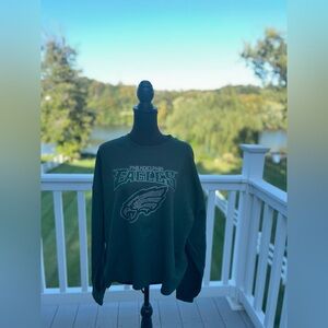 Rhinestone Bling Inspired Philadelphia Eagles Green Sweatshirt
